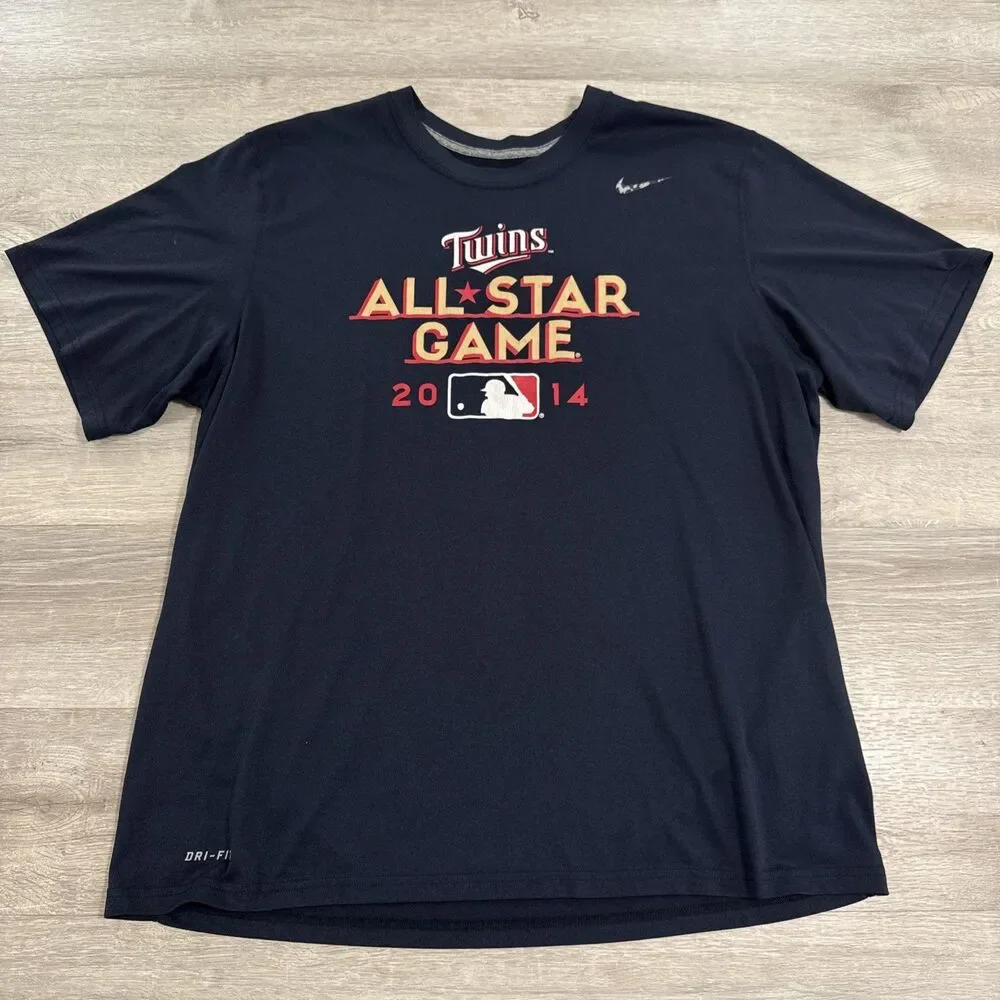Minnesota Twins Shirt 2014 MLB All Star Game Nike Dri-FIT Men's Black XL
